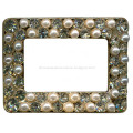 Pearl and Rhinestone Shoe Clips Hollows Rectangle